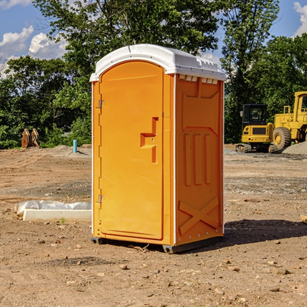 can i customize the exterior of the portable restrooms with my event logo or branding in Champion MI